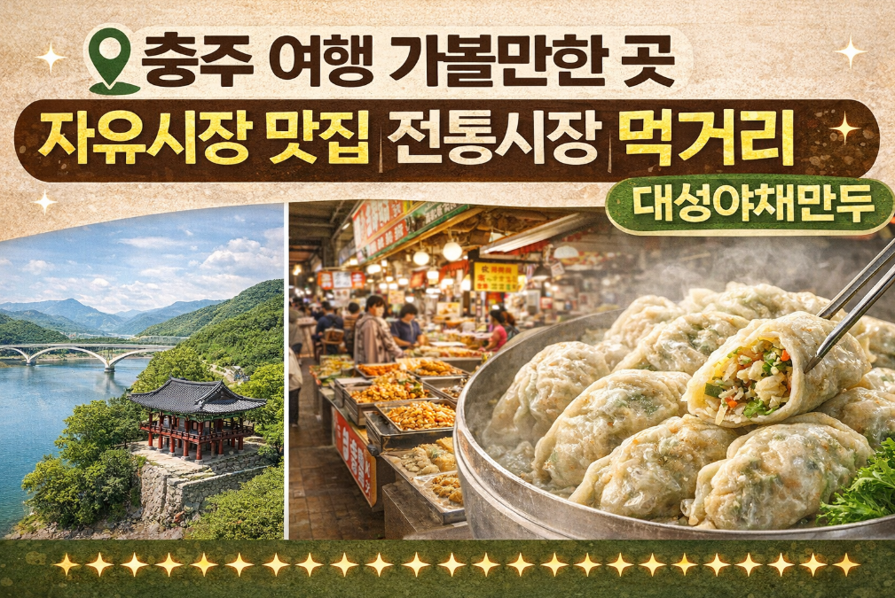 충주 자유시장 대성야채만두, 현지인만 아는 찐맛집