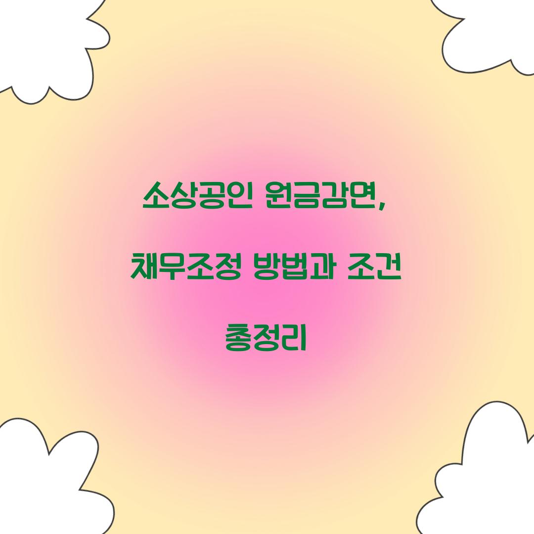 소상공인 원금감면