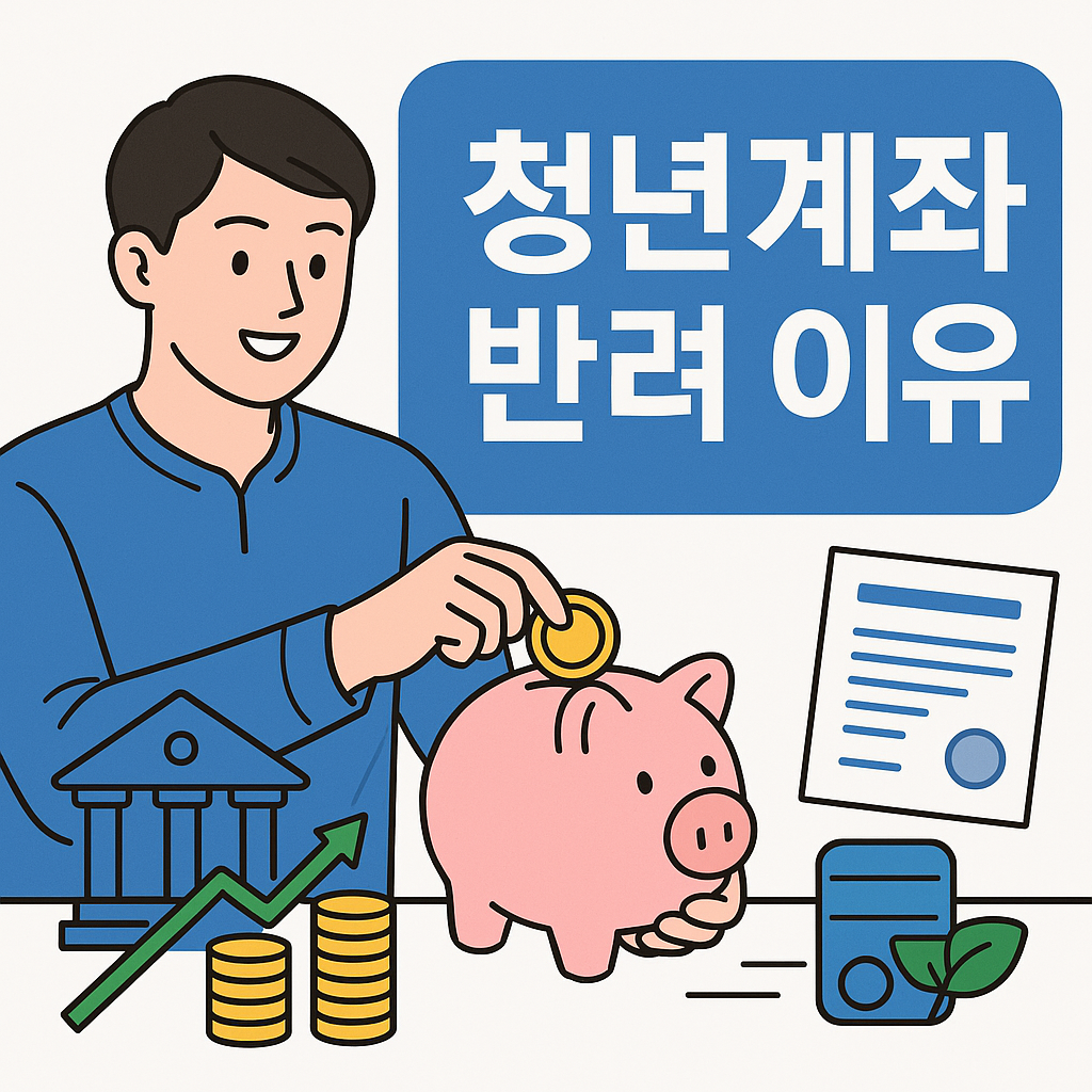 2025청년계좌 신청 반려 이유와 해결 방법(+내일저축계좌·도약계좌)