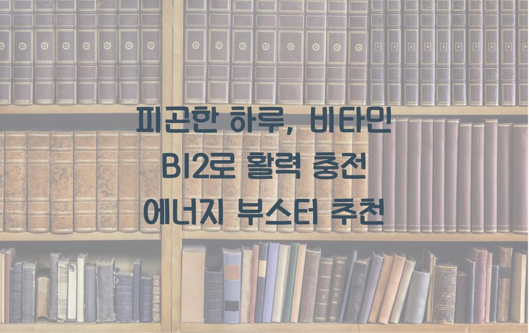 피곤한 하루, 비타민 B12로 활력 충전!