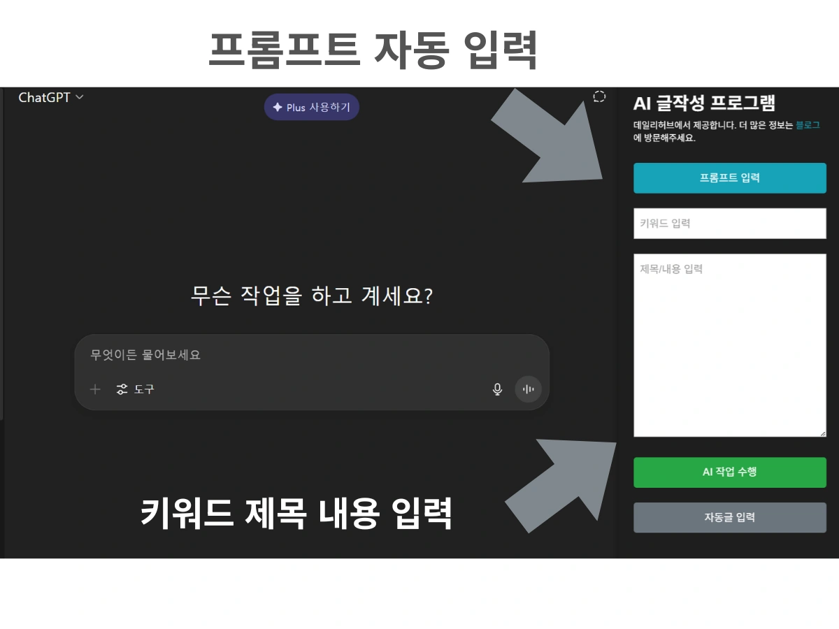 AI ์๋ ๊ธ ์์ฑ ํฌ๋กฌ ํ์ฅ ํ๋ก๊ทธ๋จ