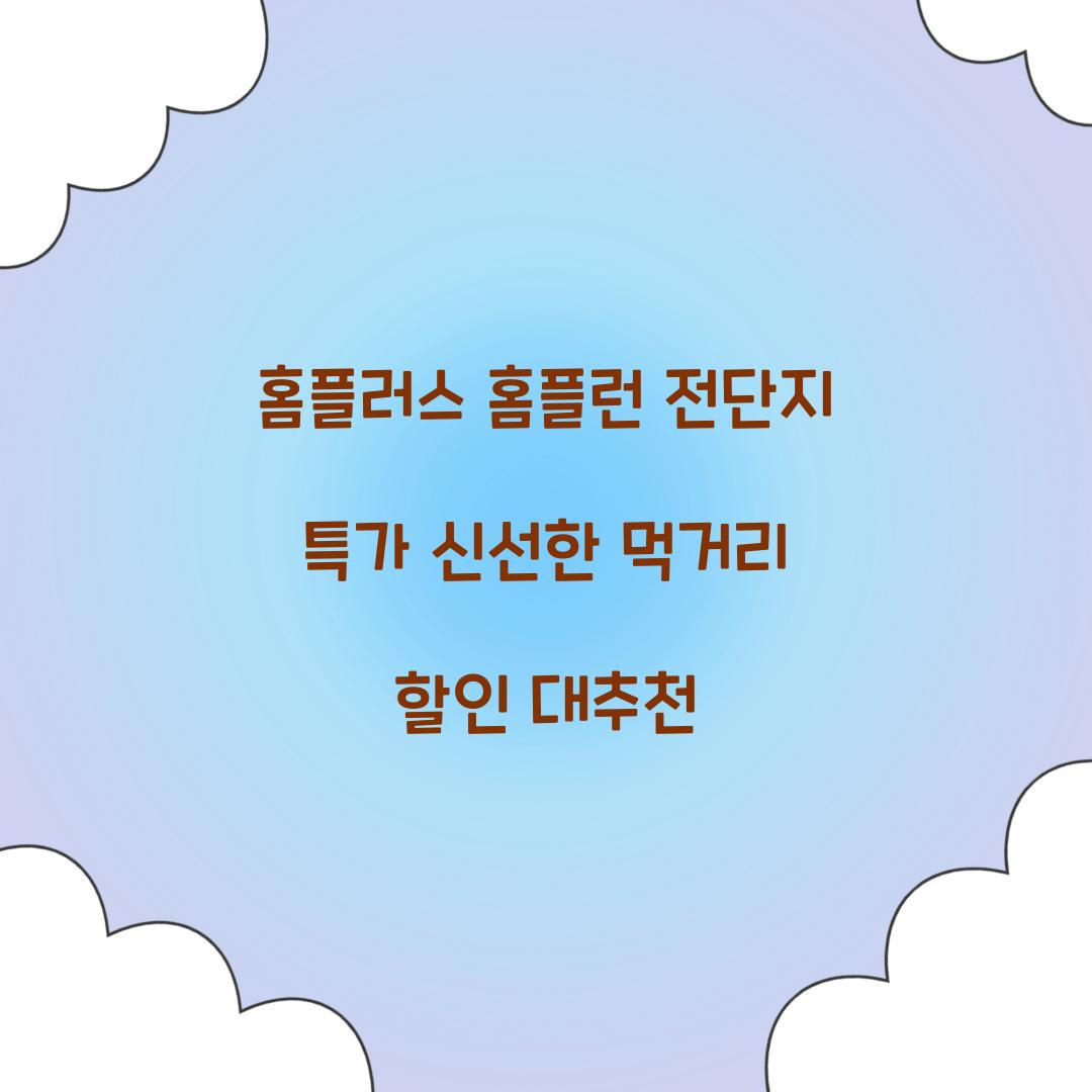 홈플러스 홈플런 전단지