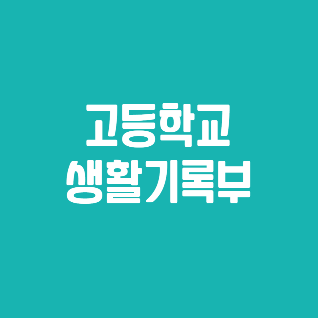 고등학교 생활기록부