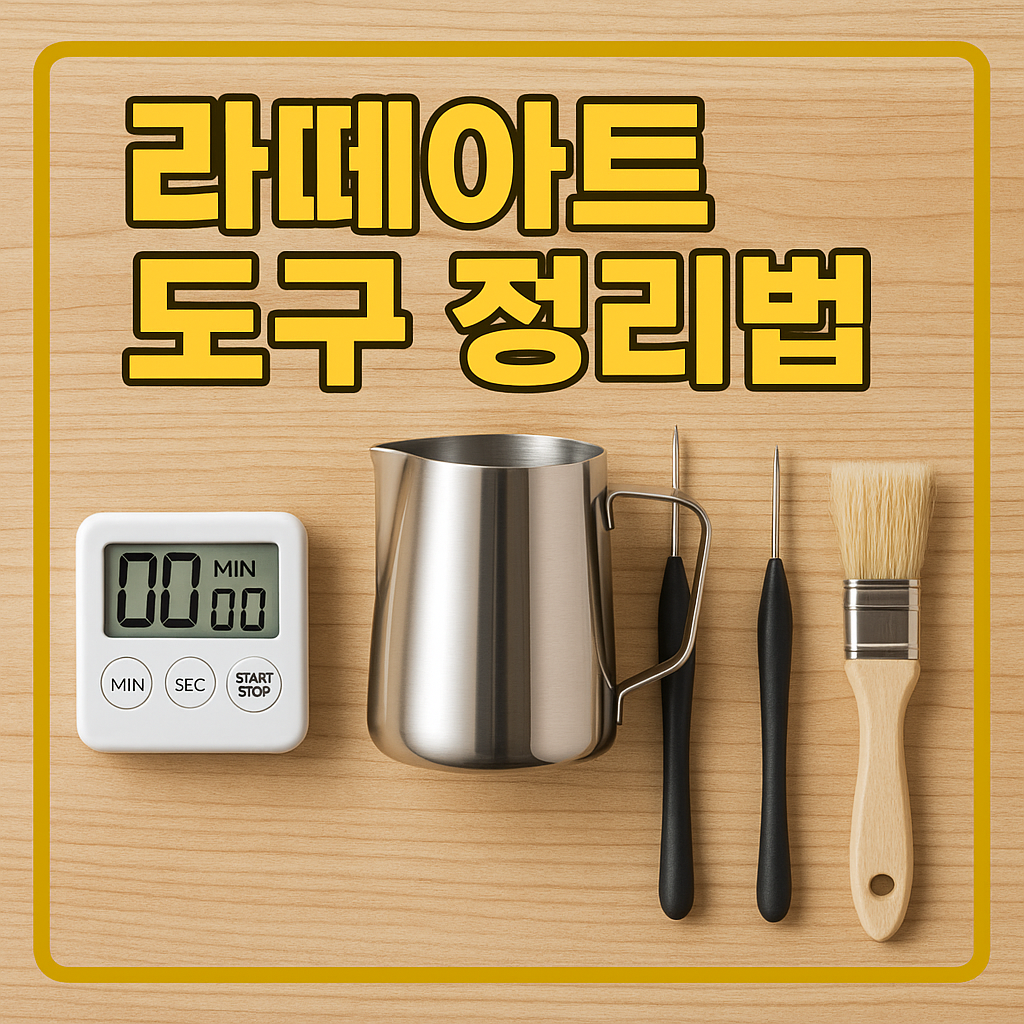 라떼아트 도구 정리법