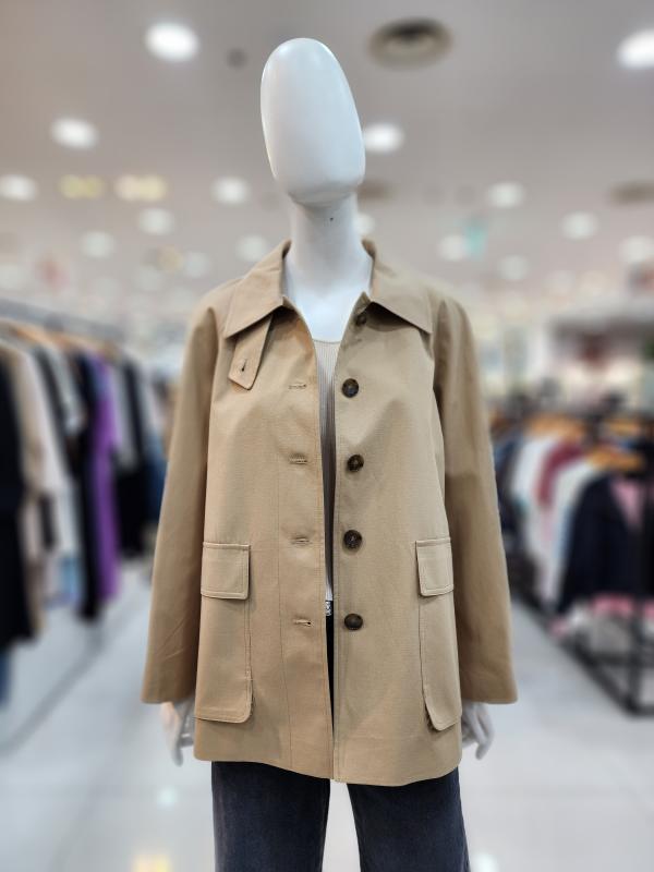 온앤온 아웃포켓 하이카라넥 하프 트렌치코트 NJW3AR806