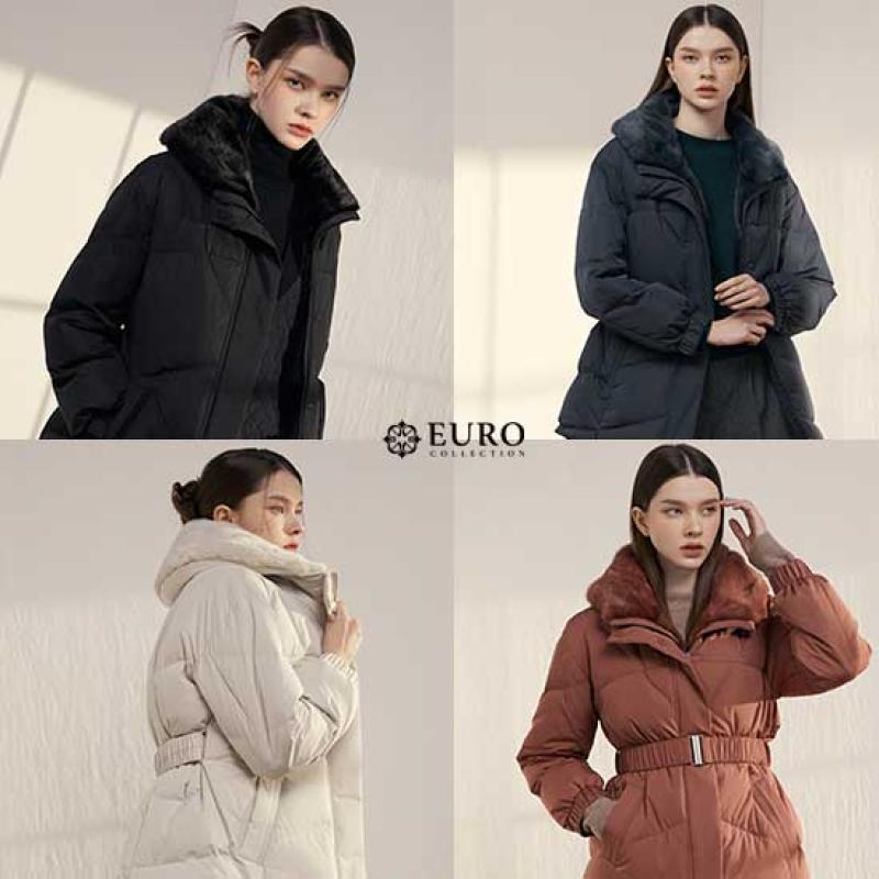유로컬렉션 23FW 유로피안 밍크카라 퍼구스다운