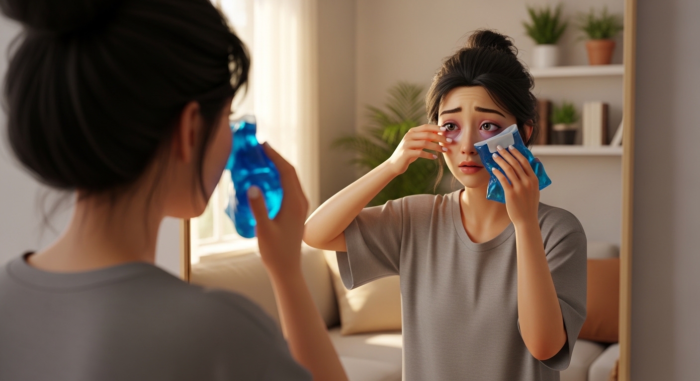 쌍수부기, 성형붓기