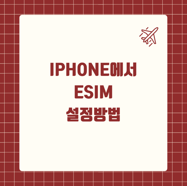 iPhone에서 eSIM 설정방법