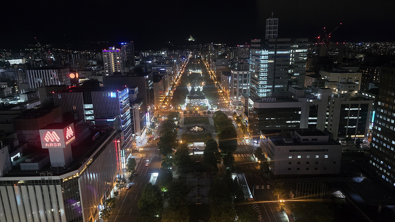 삿포로 티비타워 전망대 야경