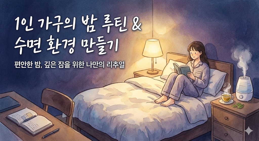 1인 가구의 밤 루틴과 수면 환경 만들기