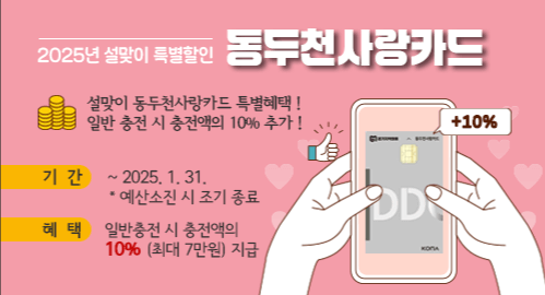 2025 동두천시 경기지역화폐 사랑카드 인센티브 10% 1인당 7만원 4인가족 28만원 신청방법