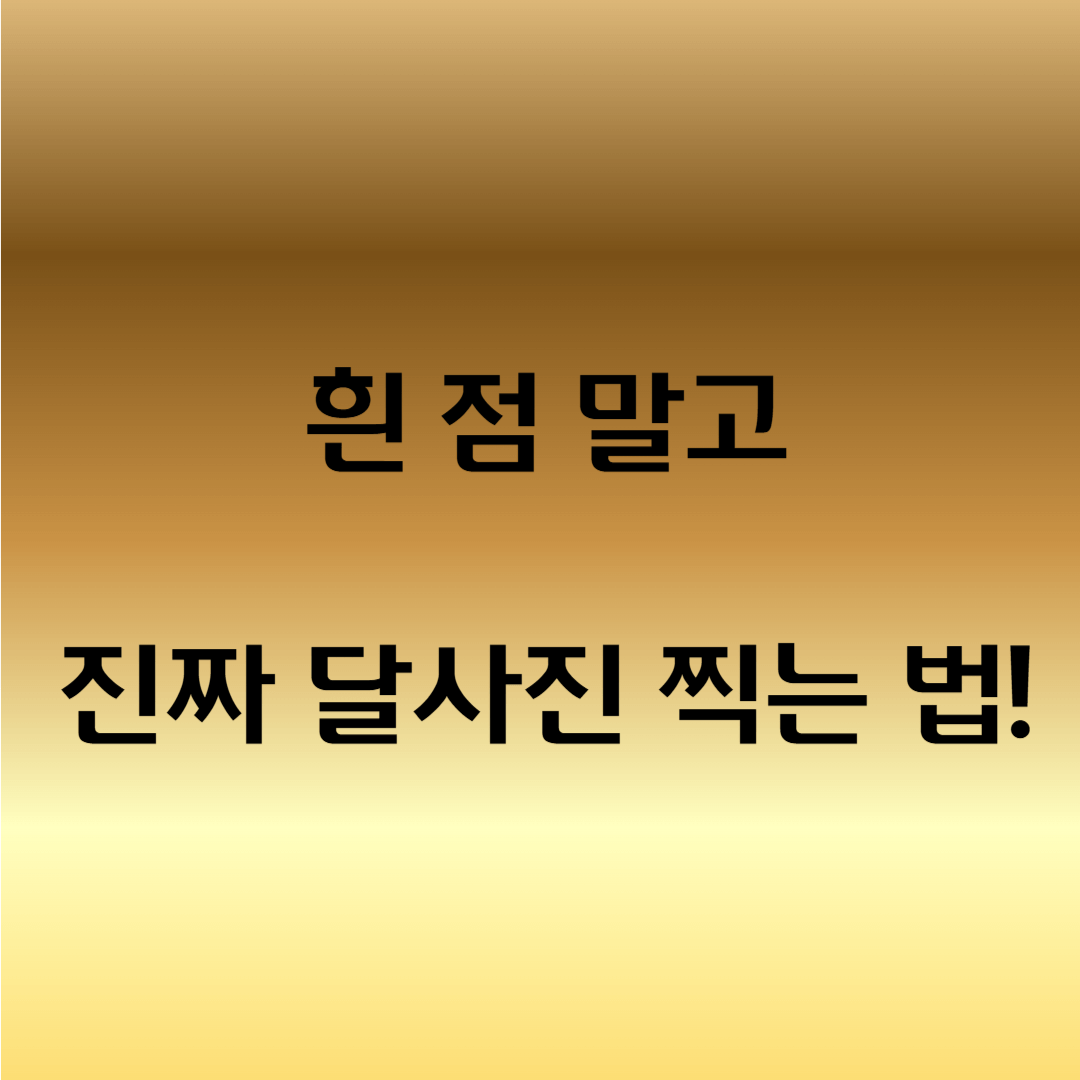 아이폰 달 찍는법
