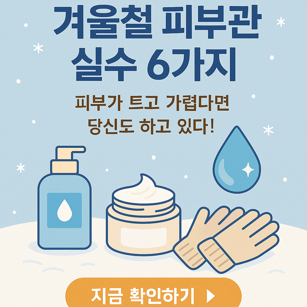 겨울철 피부관리 이렇게 하면 망한다!!!!｜절대하면안되는 피부관리 실수 6가지 !!!