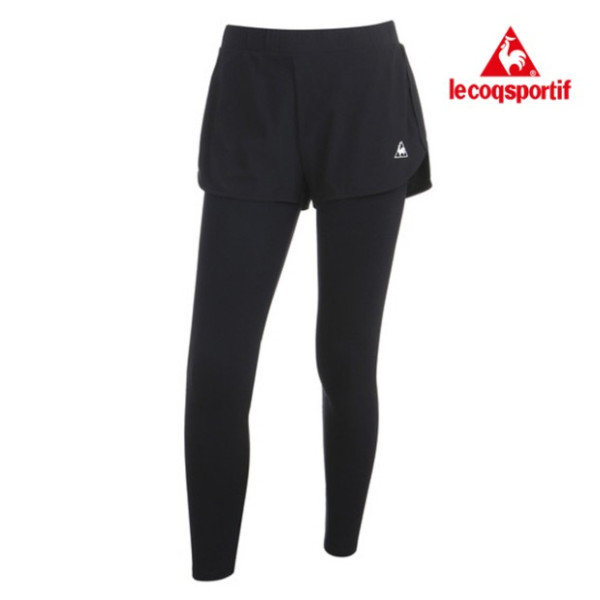 르꼬끄스포르티브 레깅스 YQJ 반바지 2IN1 바지 레깅스 BLK Q9122OPF13