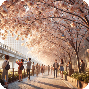 여의도 윤중로 벚꽃길 이미지