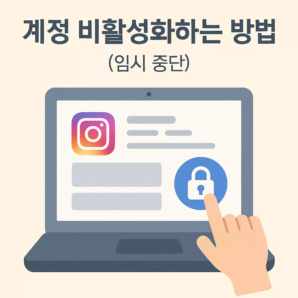 &quot;인스타그램 계정 비활성화로 잠시 숨기기! 탈퇴 전 꼭 알아야 할 임시 중단 기능 총정리. 언제든 복귀 가능한 설정법 안내&quot;