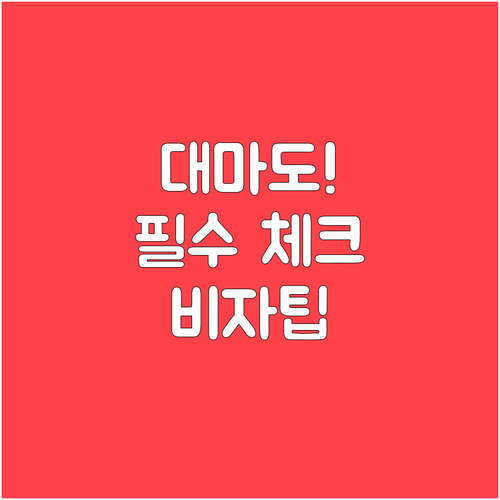 대마도 여행자 필수 체크리스트 비자 ..