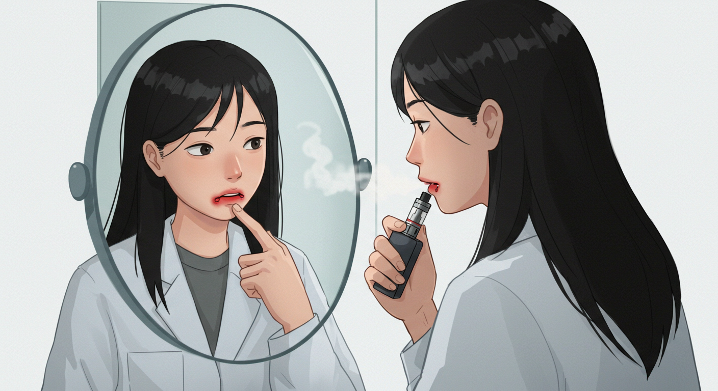 입안 염증, 전자담배 건강, 치과 정보