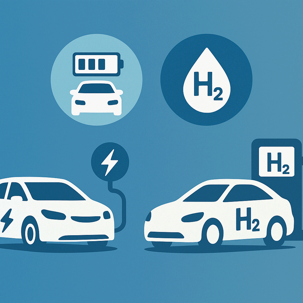 수소자동차, 배터리 전기차와의 차이점과 장단점