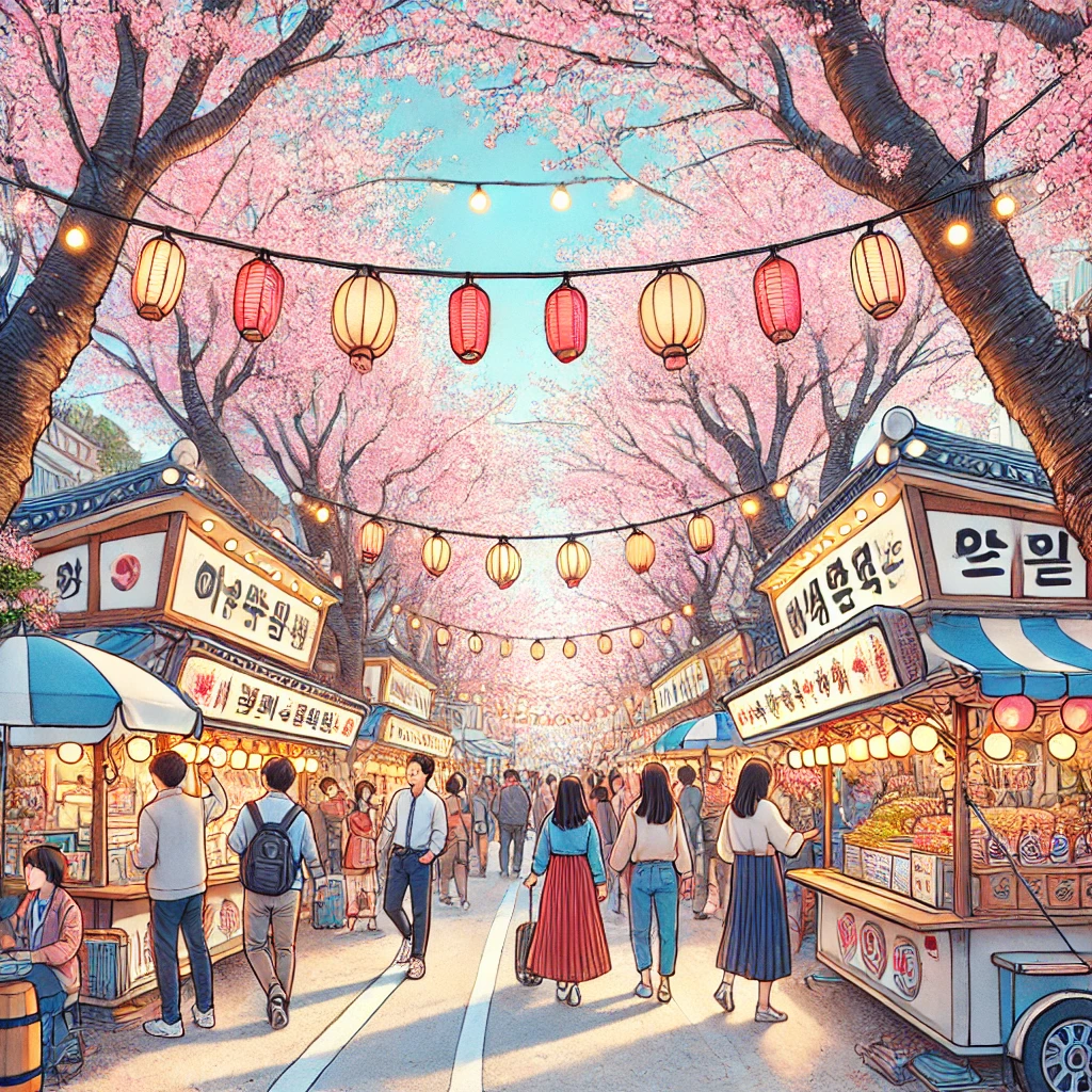 창원 벚꽃 축제 그림