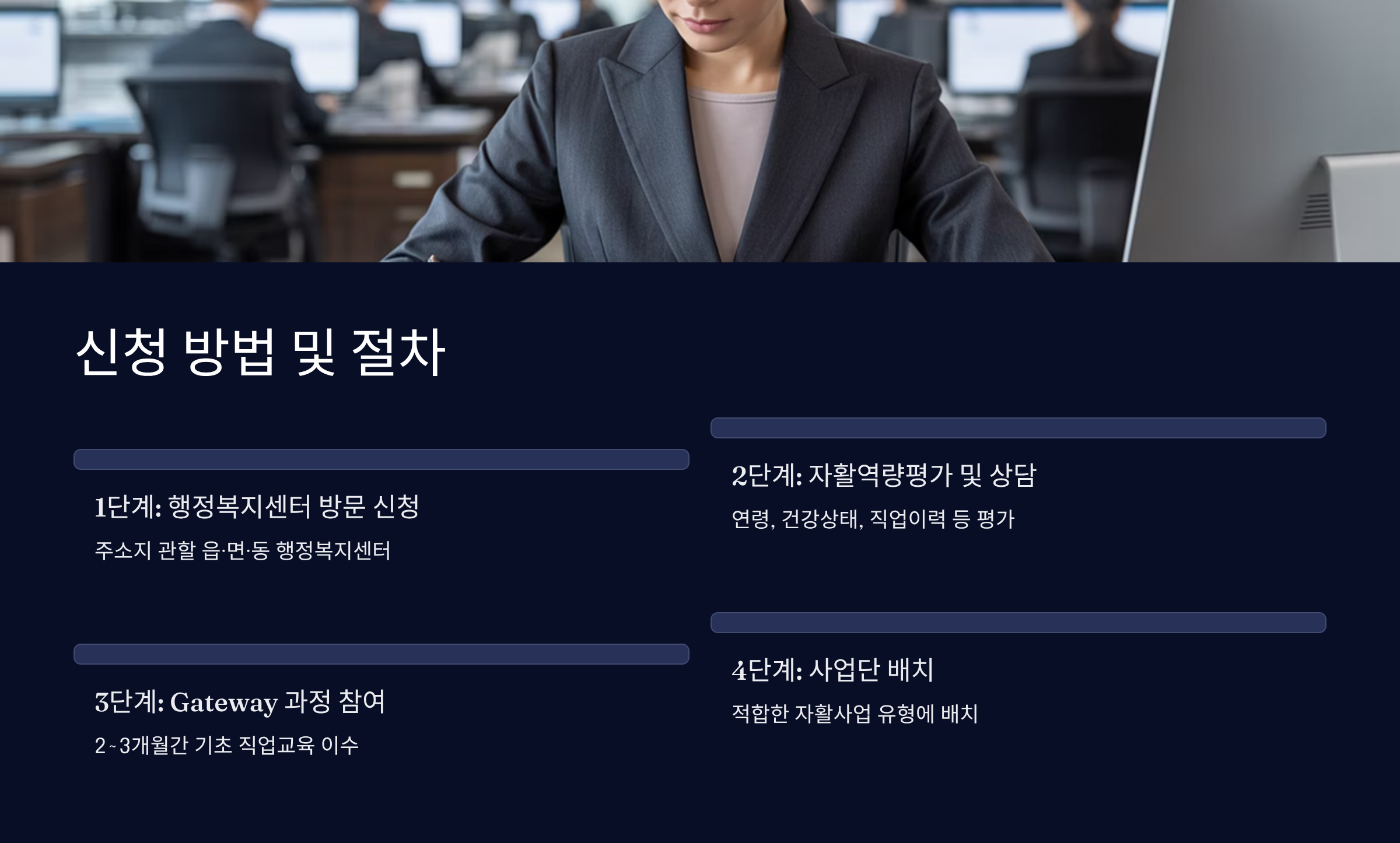 자활사업 신청 방법과 절차