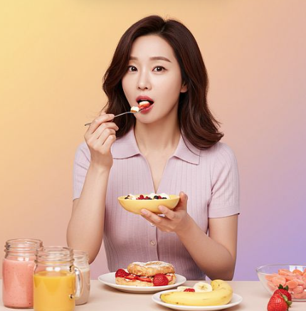 저혈압에 좋은 음식을 먹는 여성 2