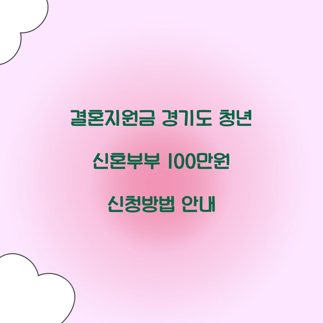 결혼지원금 경기도