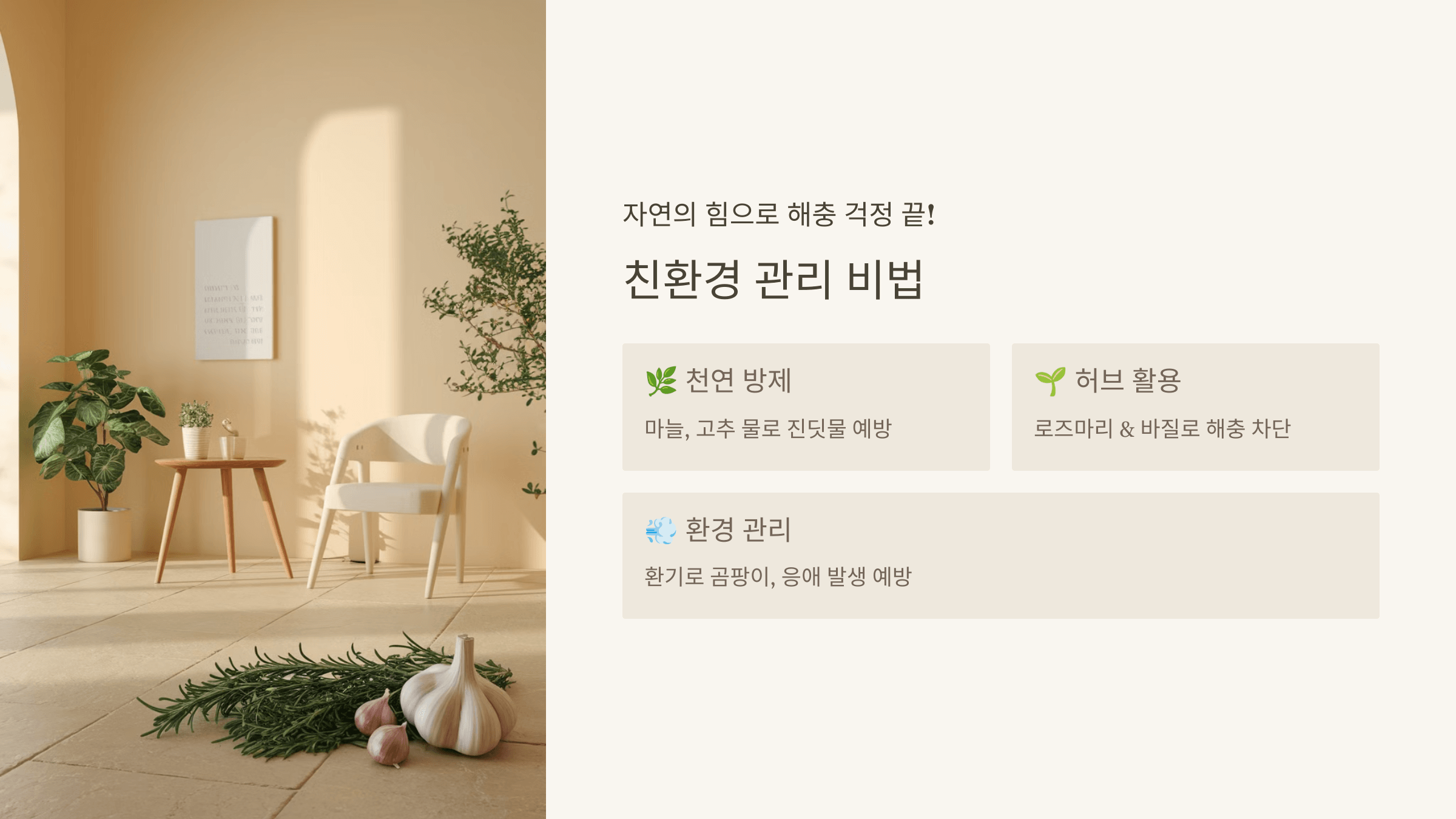 해충 없이 건강하게 키우는 법