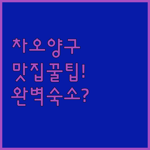 베이징 차오양구 맛집 주문 꿀팁과 가..