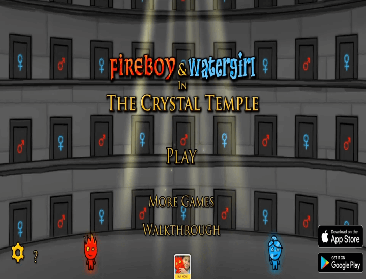 불과-물-2인용-게임하기-4-크리스탈템플-메인-화면