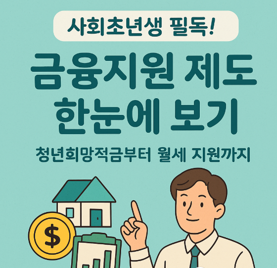 사회초년생을 위한 금융지원 제도 한눈에 보기 관련 이미지
