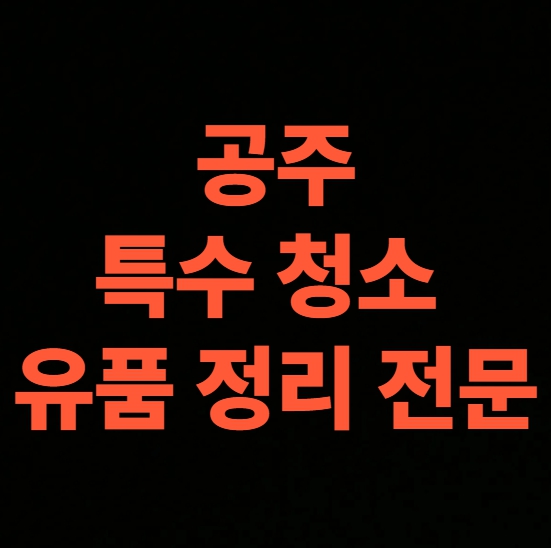 공주 고독사청소 업체