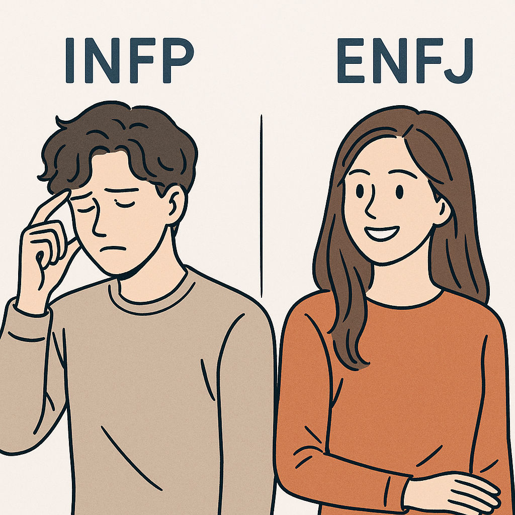 ENFJ 여자, INFP 남자 커플의 모든 것: 호감, 갈등, 헤어짐까지 심층 분석