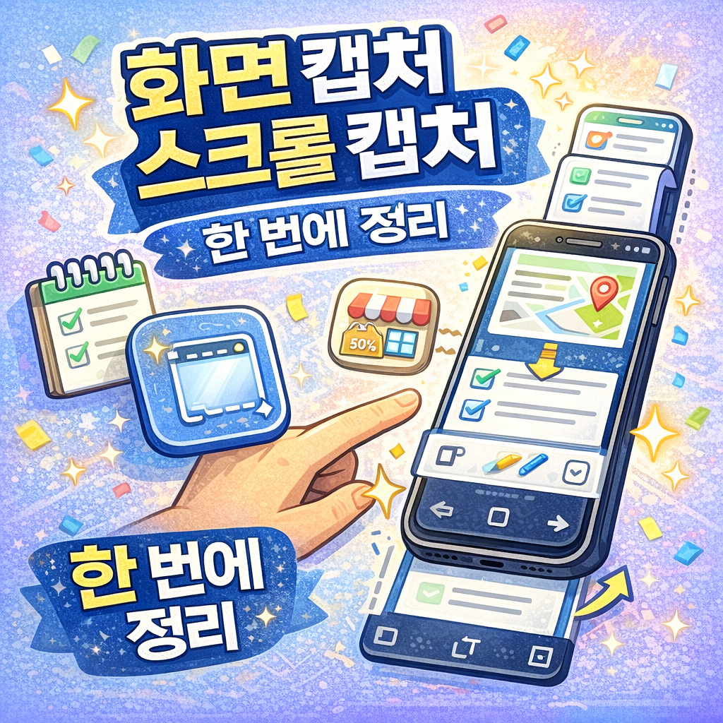 화면 캡처 스크롤 캡처 제대로 사용하는 방법