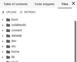Google Colab 사이드바