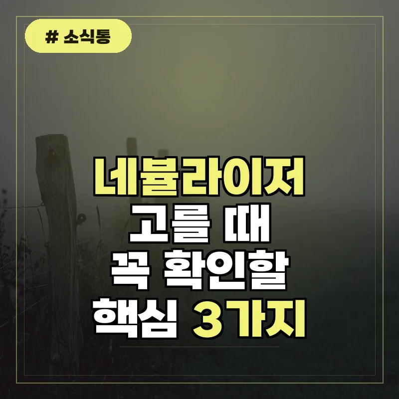 호흡기 약한 아기 둔 엄마가 네뷸라이저 고를 때 꼭 확인할 3가지