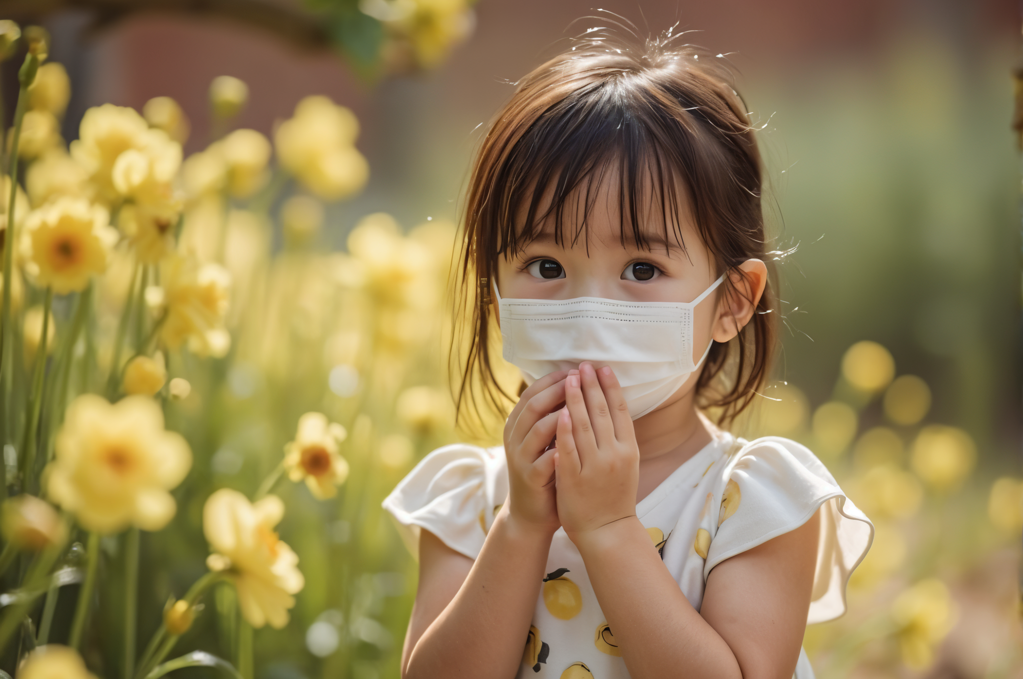 마스크 쓴 어린이