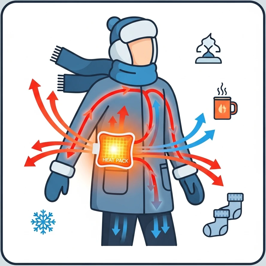 핫팩 안전한 신체 사용