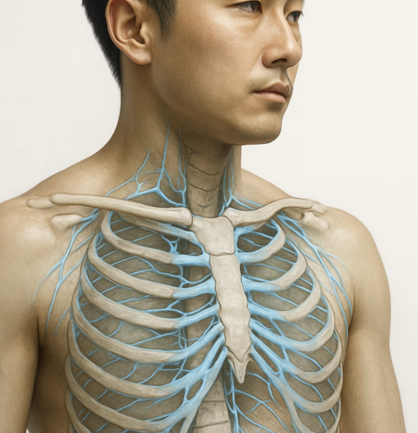 우리 갈비뼈 사이의 전기선&amp;#44; 늑간신경