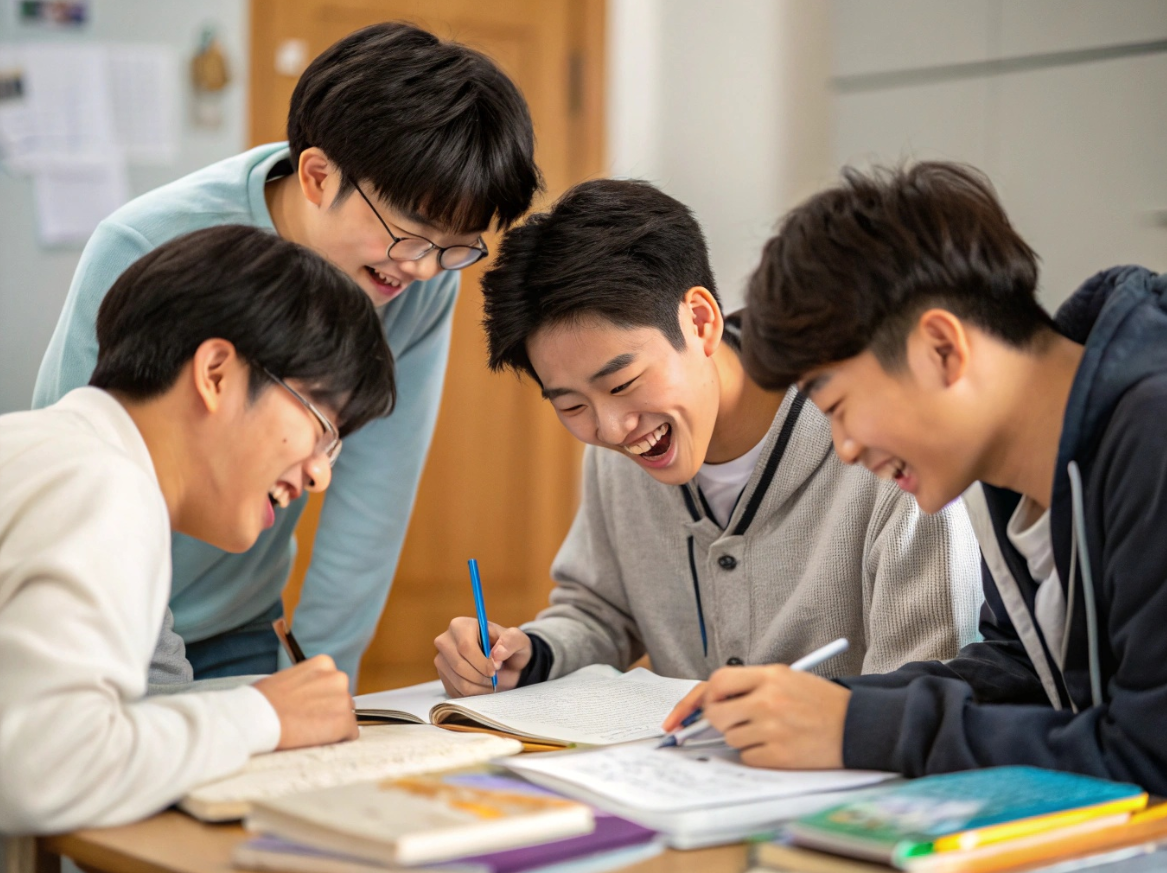 수능 모의고사 준비하는 학생들