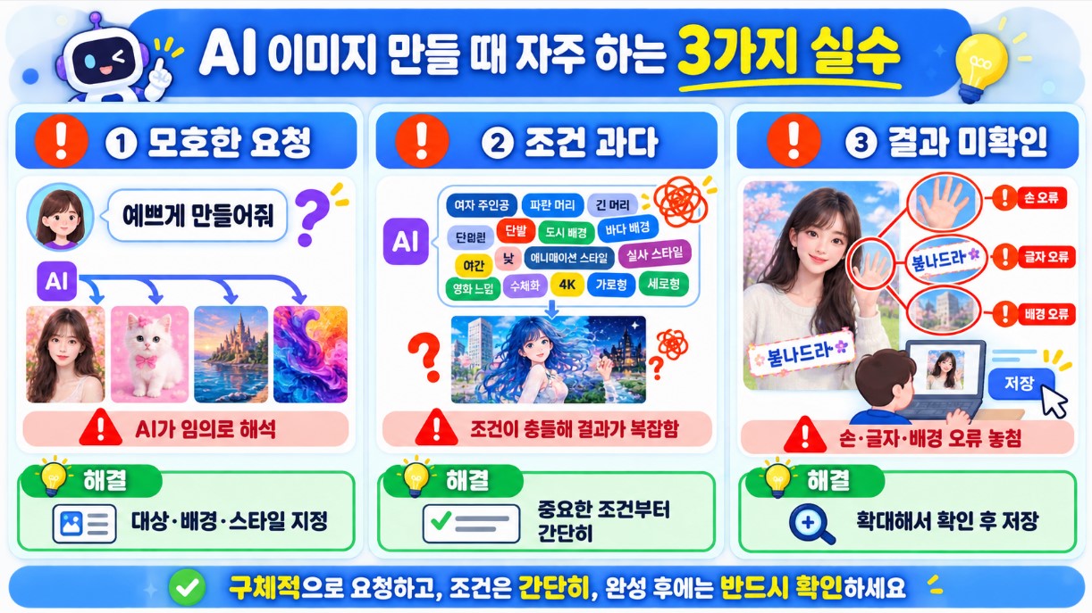 AI 이미지 요청, 3가지 실수와 해결법