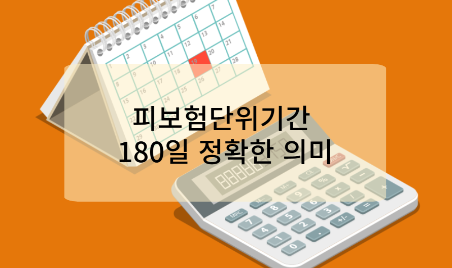 피보험단위기간 180일의 정확한 의미