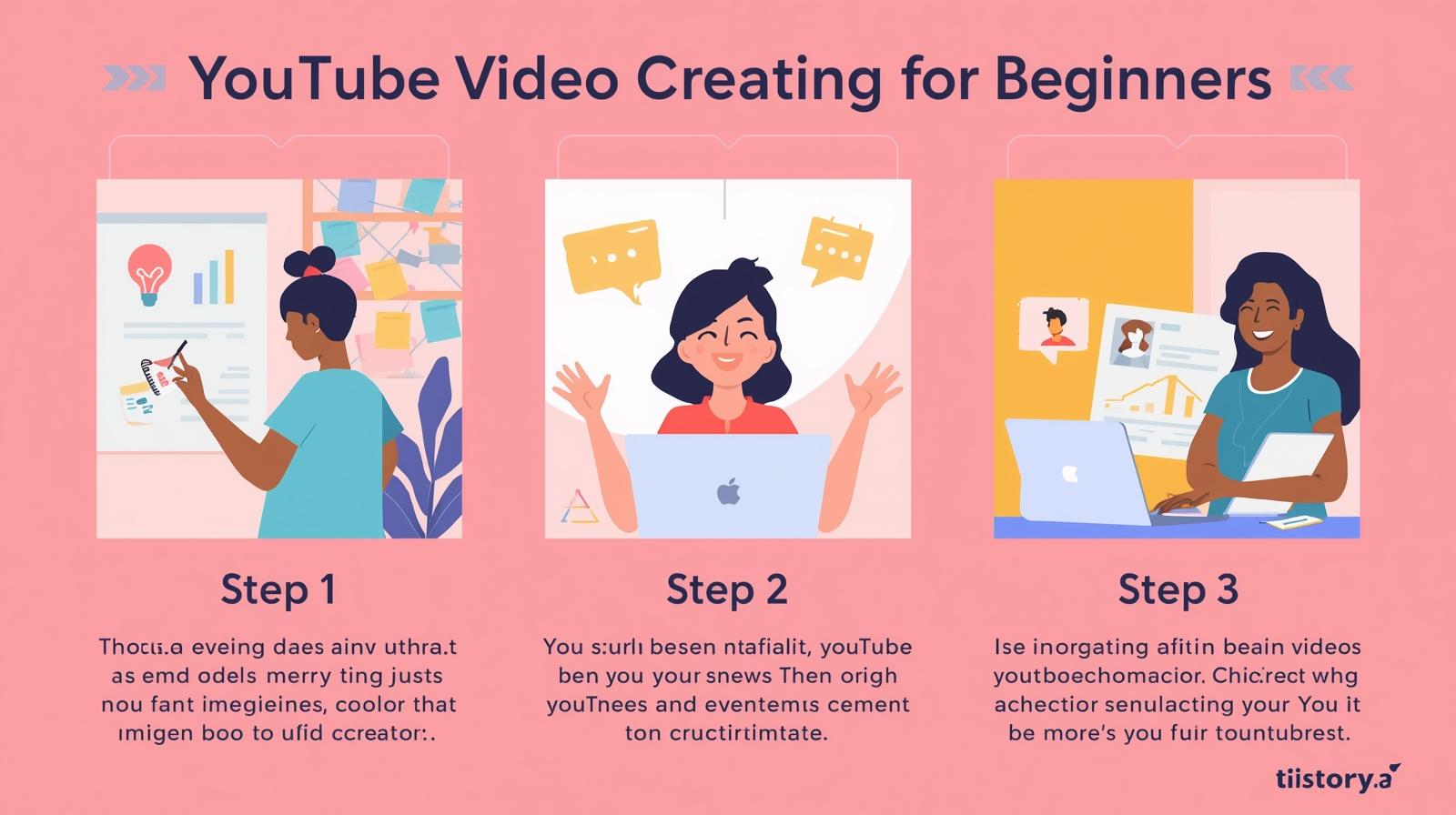 초보유튜버를 위한 콘텐츠 제작 이미지