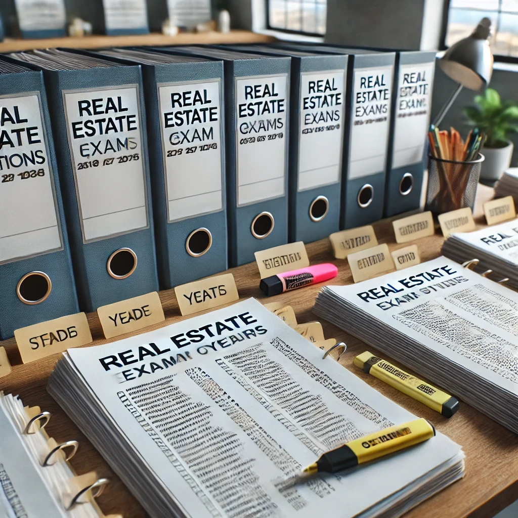 연도별로 정리된 기출문제 책상