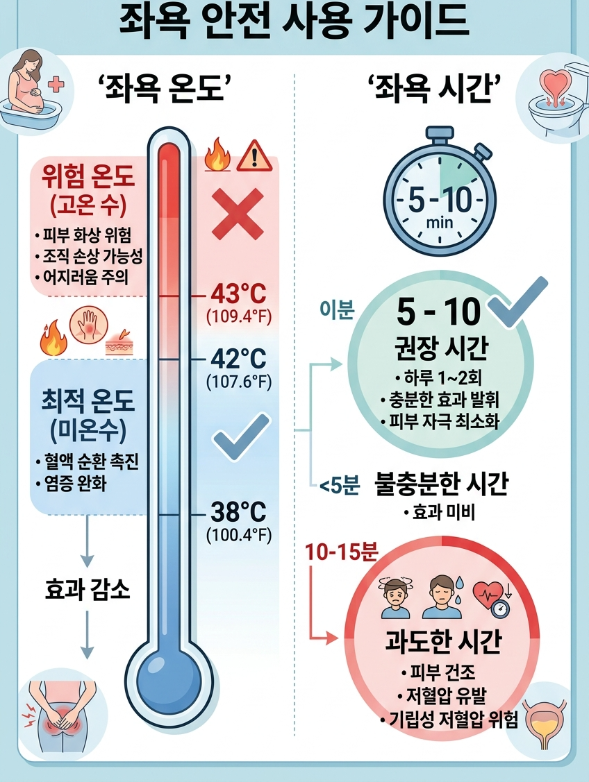좌욕 적정 온도 시간 좌욕기 사용법