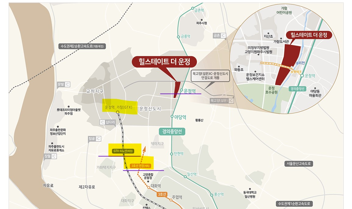 힐스테이트더운정오피스텔입지