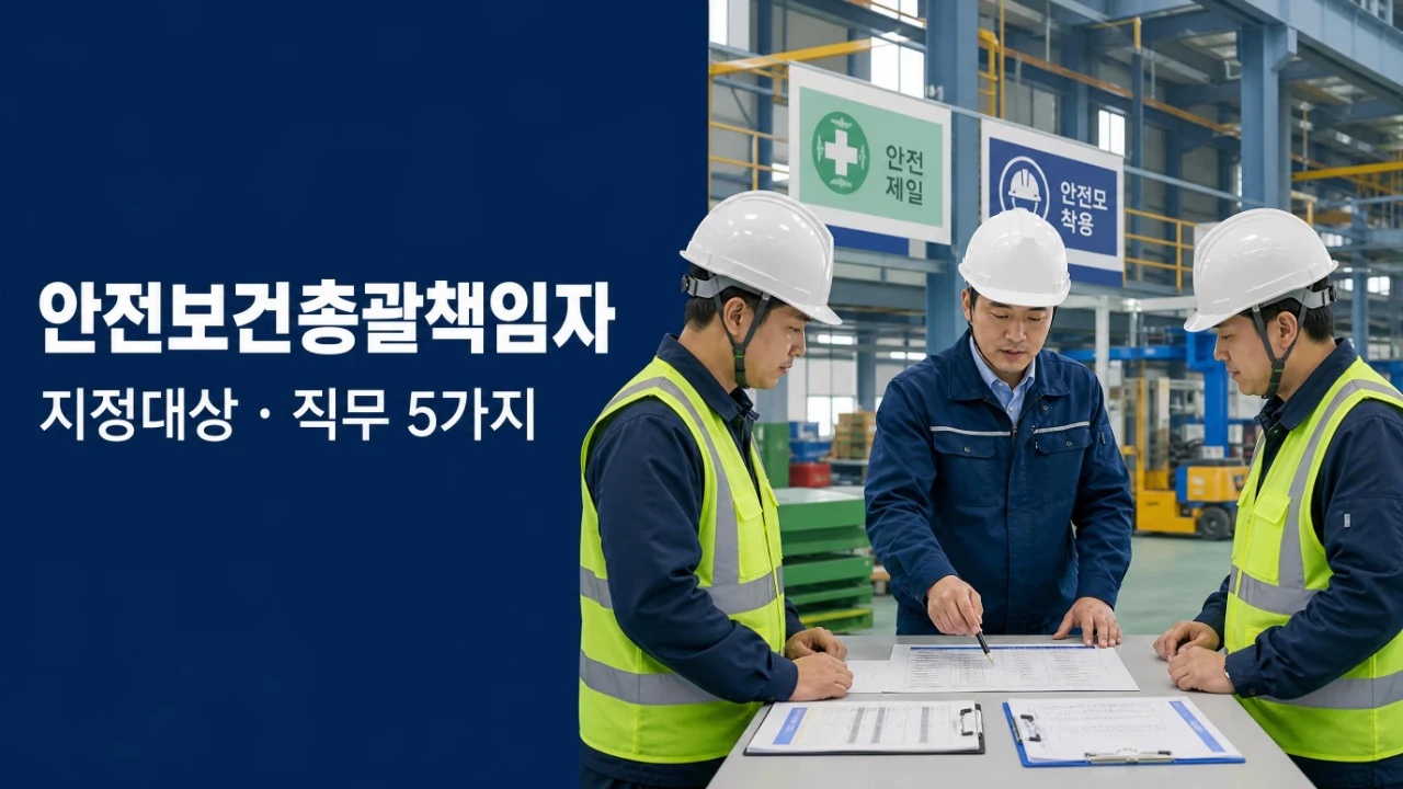 안전보건총괄책임자 지정대상과 직무를 확인하는 사업장 안전관리 담당자