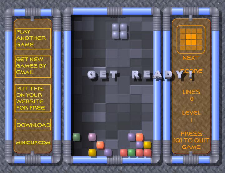 테트리스-미니컵-플래시게임-시작-화면