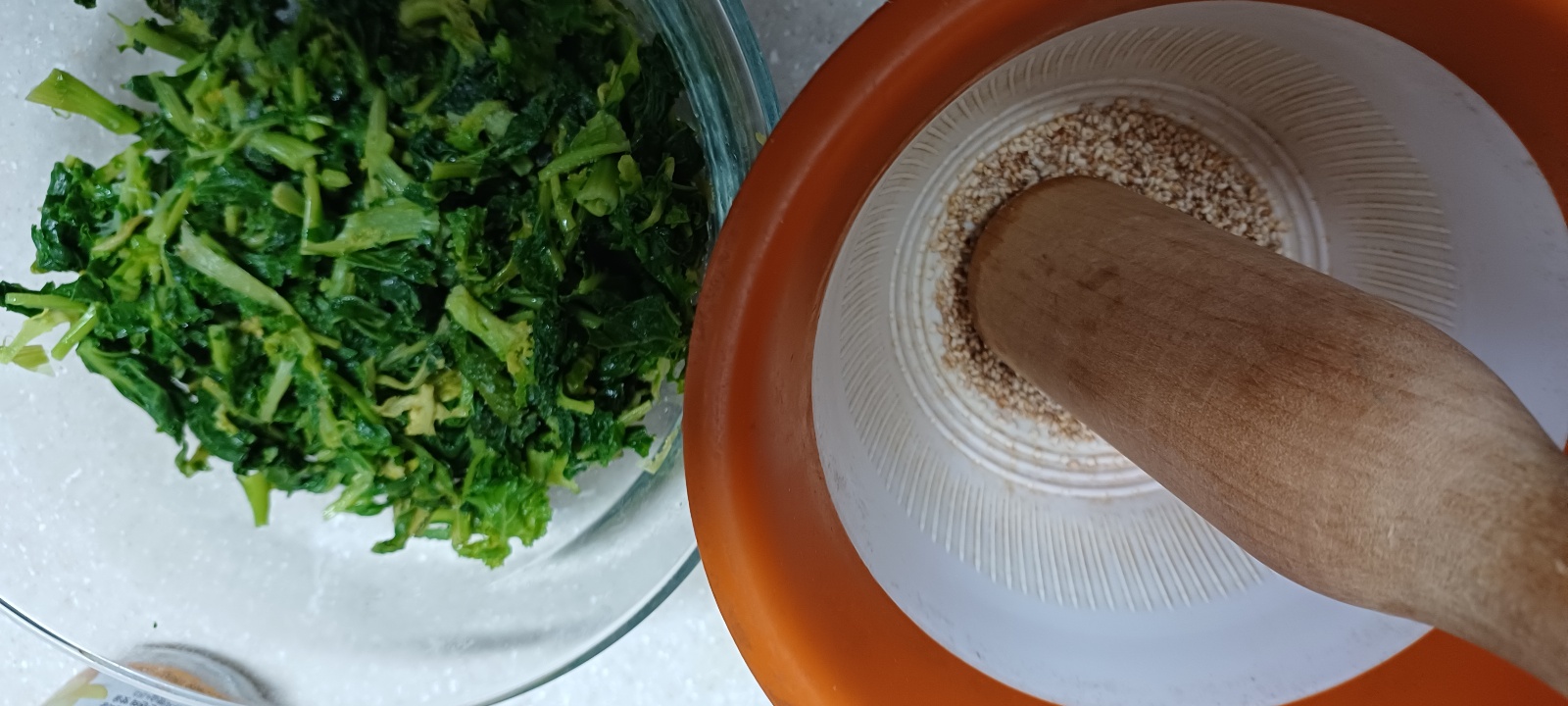 겨울초나물 무치기1