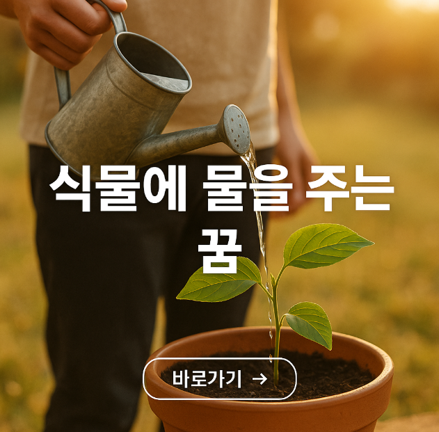 식물에 물을 주는 꿈